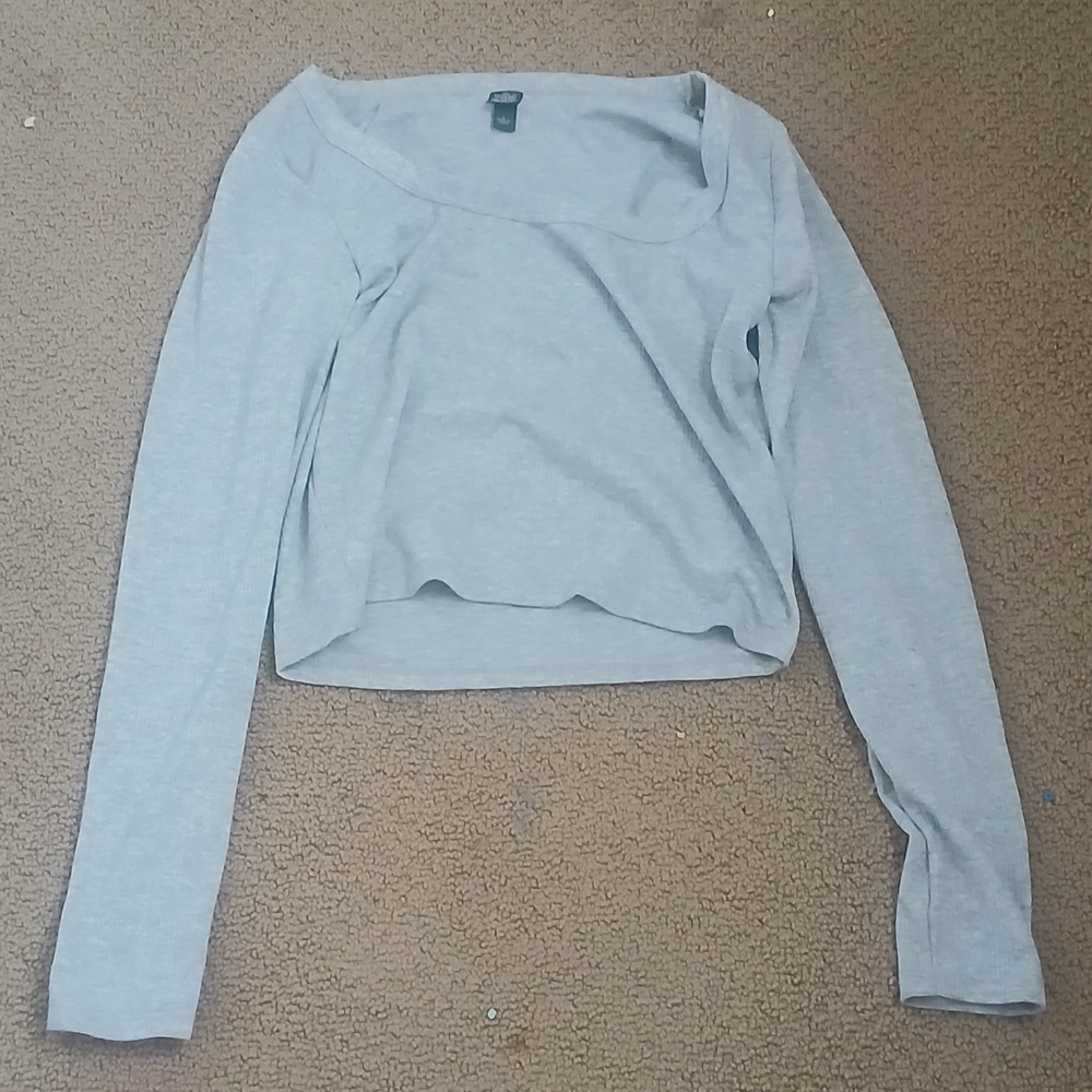 Wild Fable Light Gray Long Sleeve Top